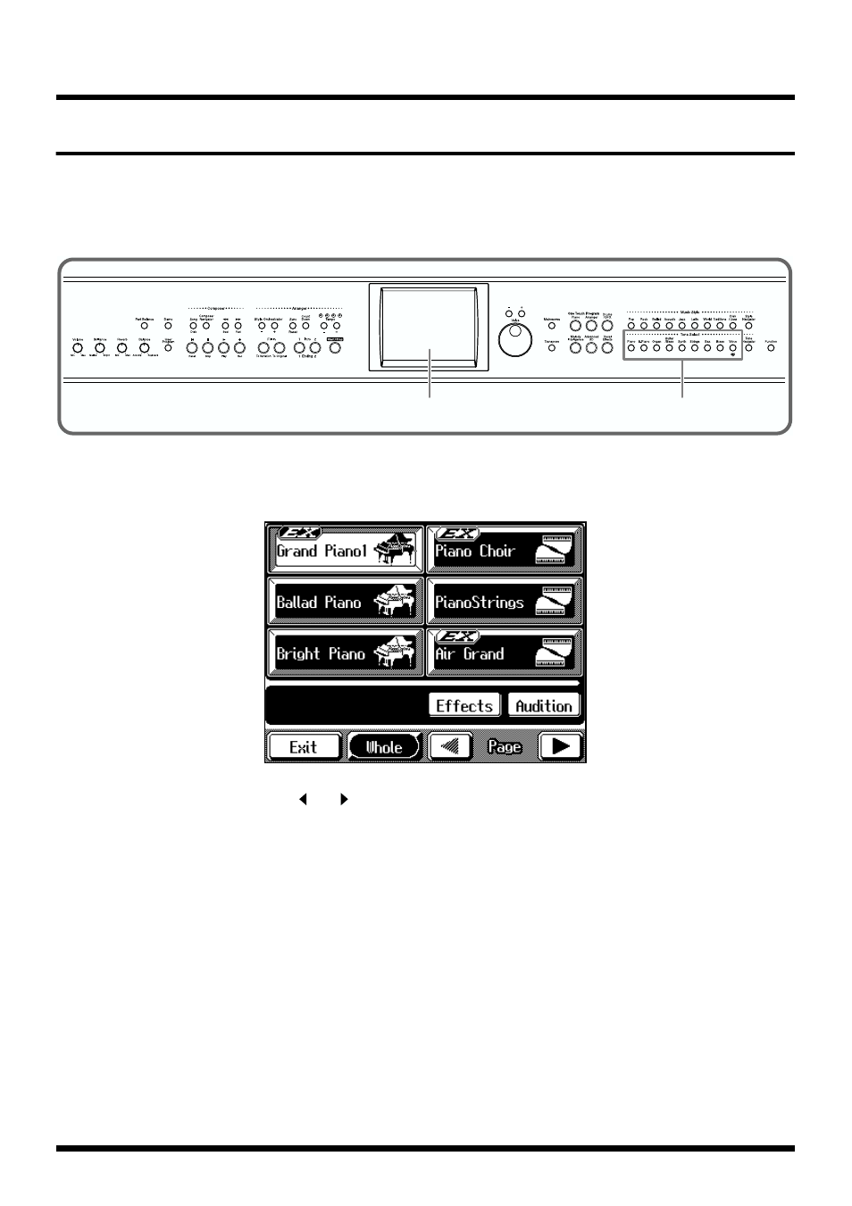 Performing with various instrument sounds, Keyboard (p. 24, p. 51) | Roland KF-90 User Manual | Page 24 / 196