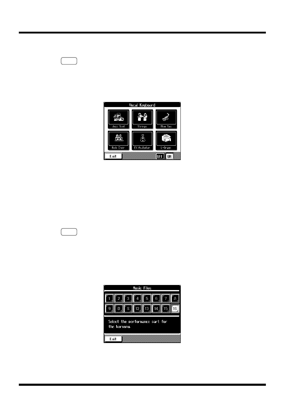 Playing the keyboard notes with a voice scale, Adding the harmony to the song, D notes with a voice scale (p. 48) | Song is played back (p. 48) | Roland KF-90 User Manual | Page 48 / 196