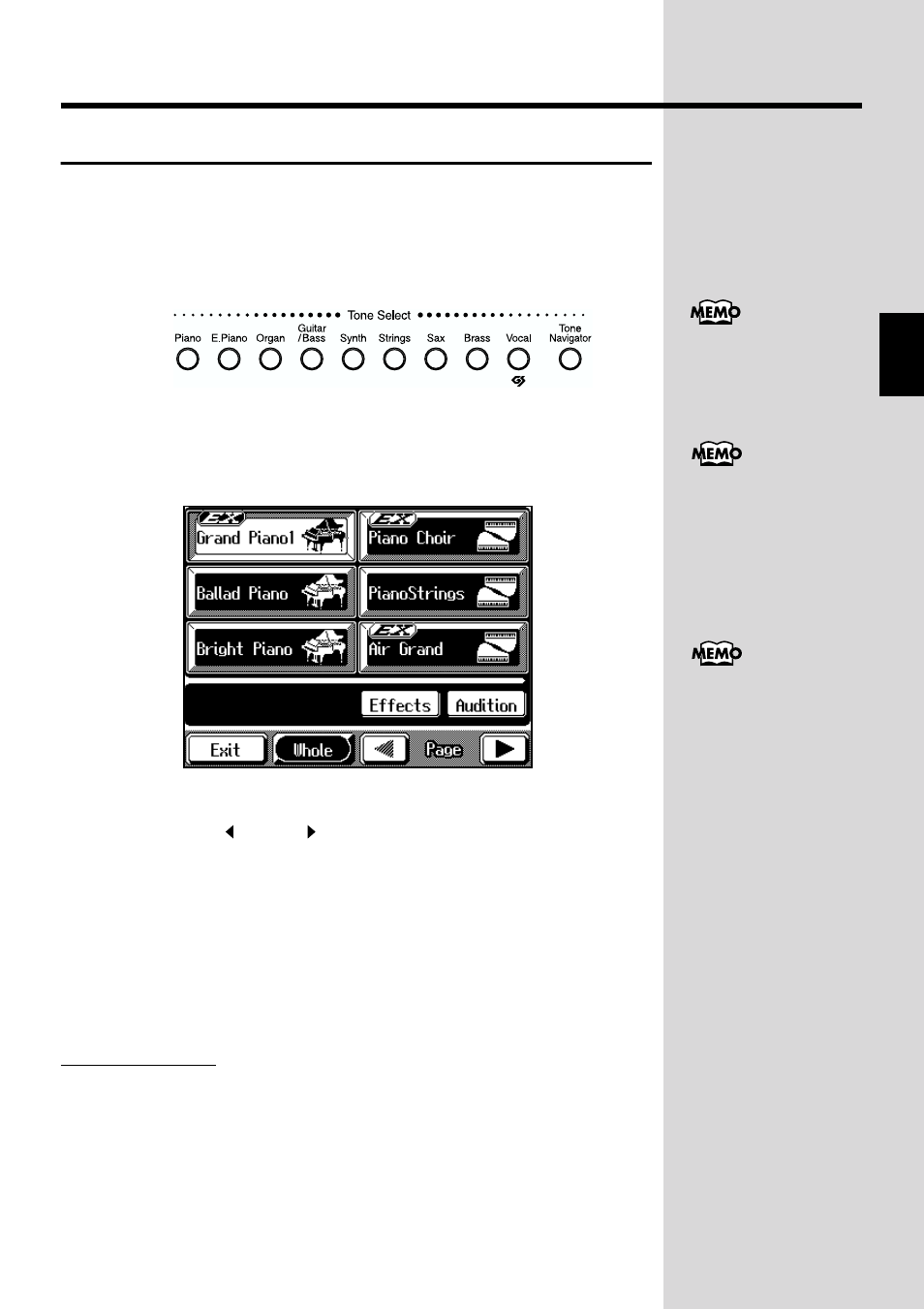 Playing a wide variety of instrument sounds | Roland KF-90 User Manual | Page 51 / 196