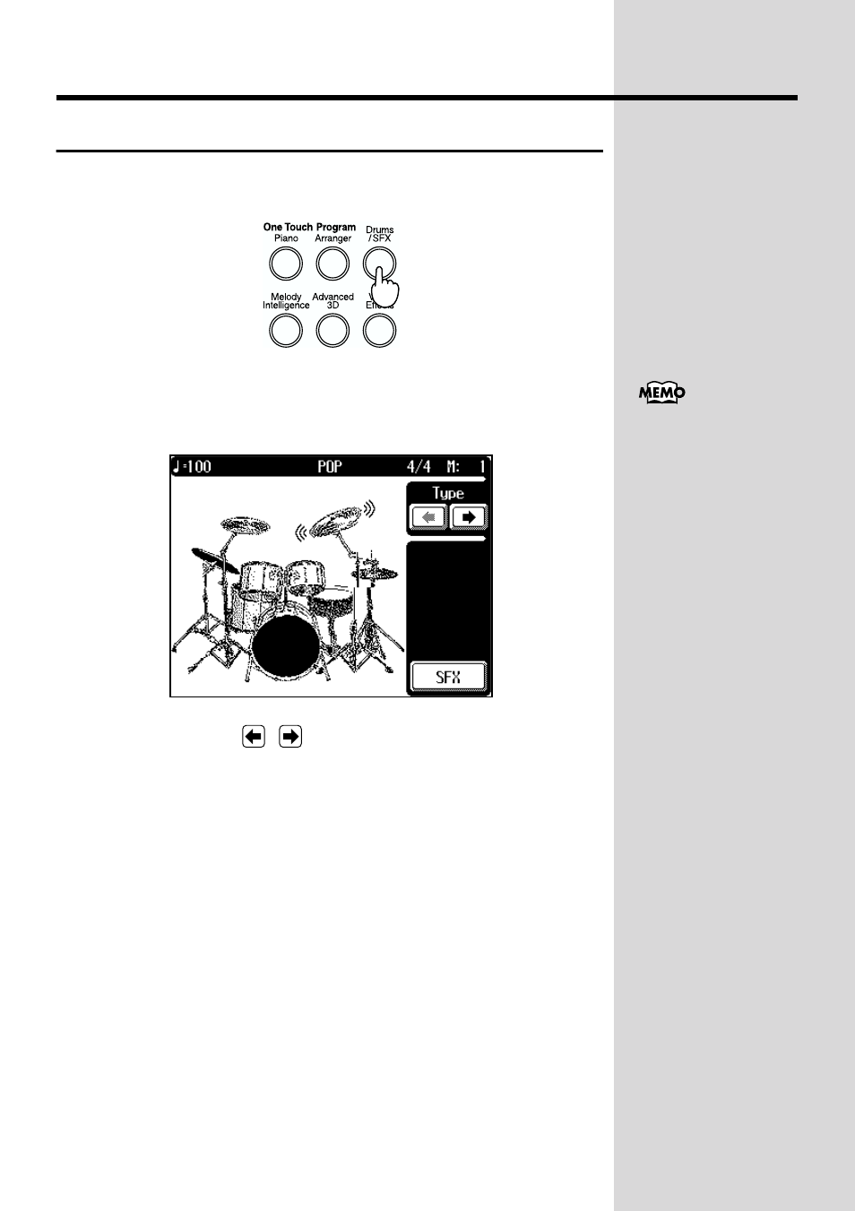 Playing drum sounds, P. 58) | Roland KF-90 User Manual | Page 58 / 196