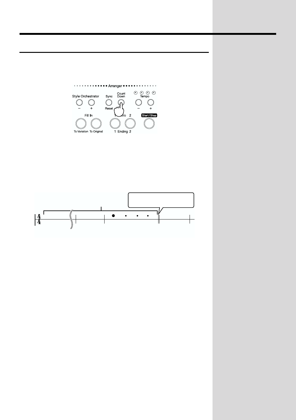 Playing the count sound at the end of the intro | Roland KF-90 User Manual | Page 76 / 196