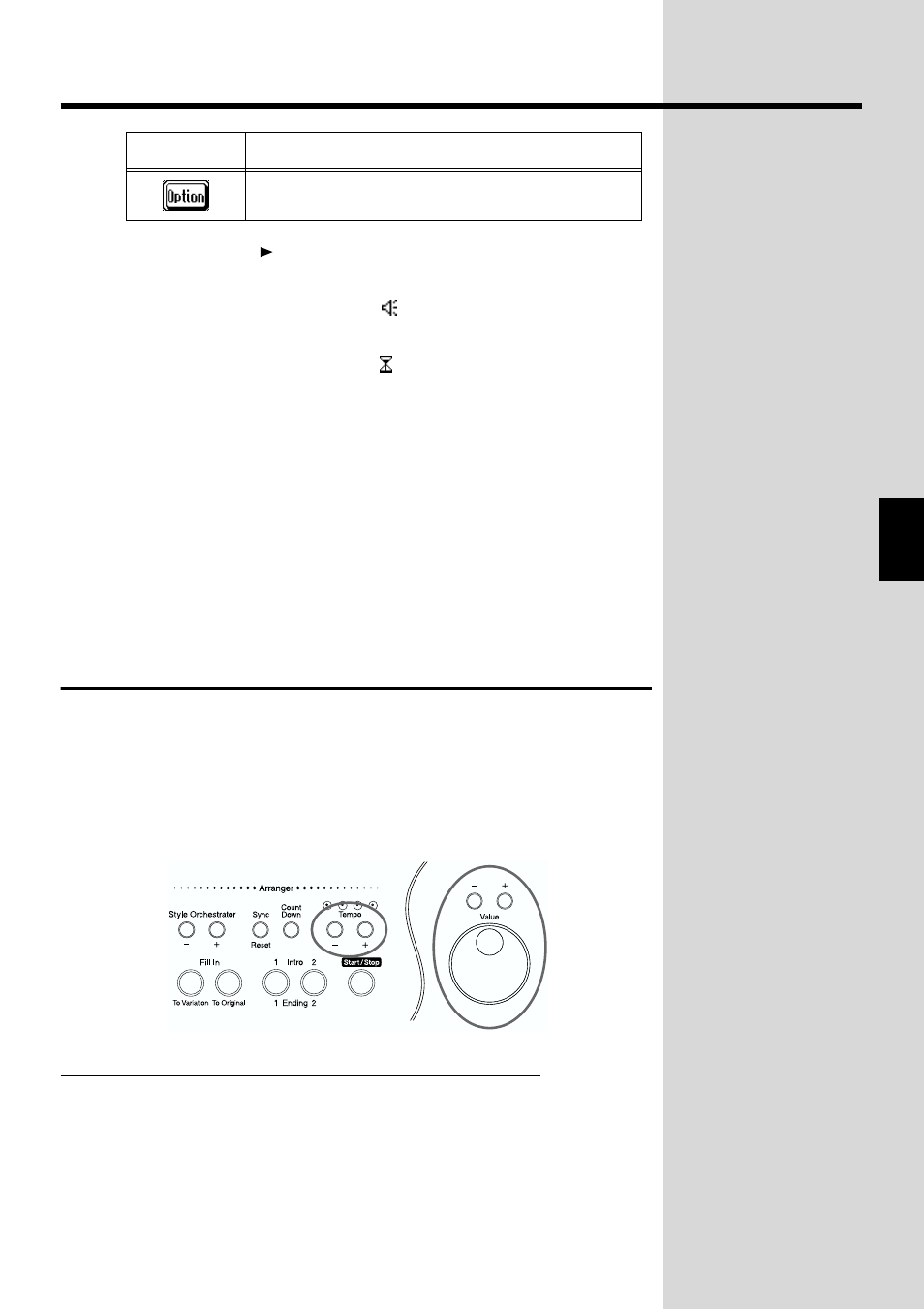 Adjusting the tempo | Roland KF-90 User Manual | Page 85 / 196