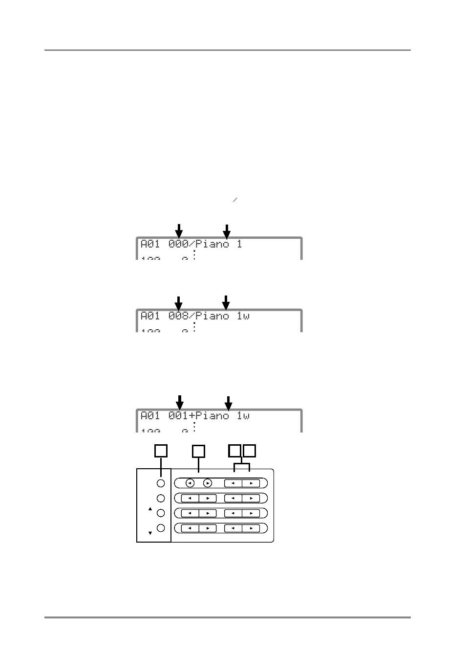 000/piano 1, 008/piano 1w, 001+piano 1w | Selecting variation sounds | Roland SC-88 Pro User Manual | Page 22 / 216