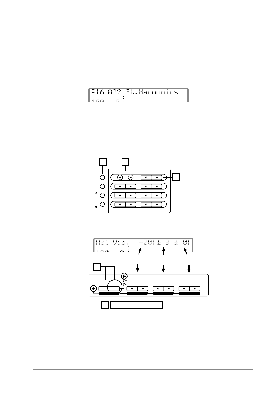 032 gt.harmonics, Vib. |+20|± 0|± 0, Procedure for creating and storing a sound | Roland SC-88 Pro User Manual | Page 99 / 216