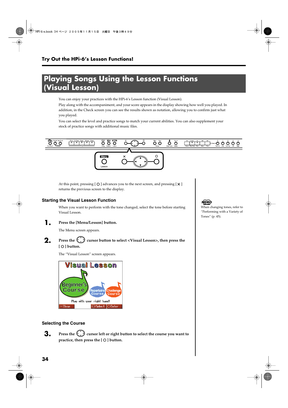 Roland HPi-6 User Manual | Page 34 / 124