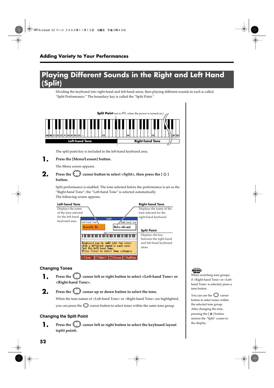 P. 52 | Roland HPi-6 User Manual | Page 52 / 124