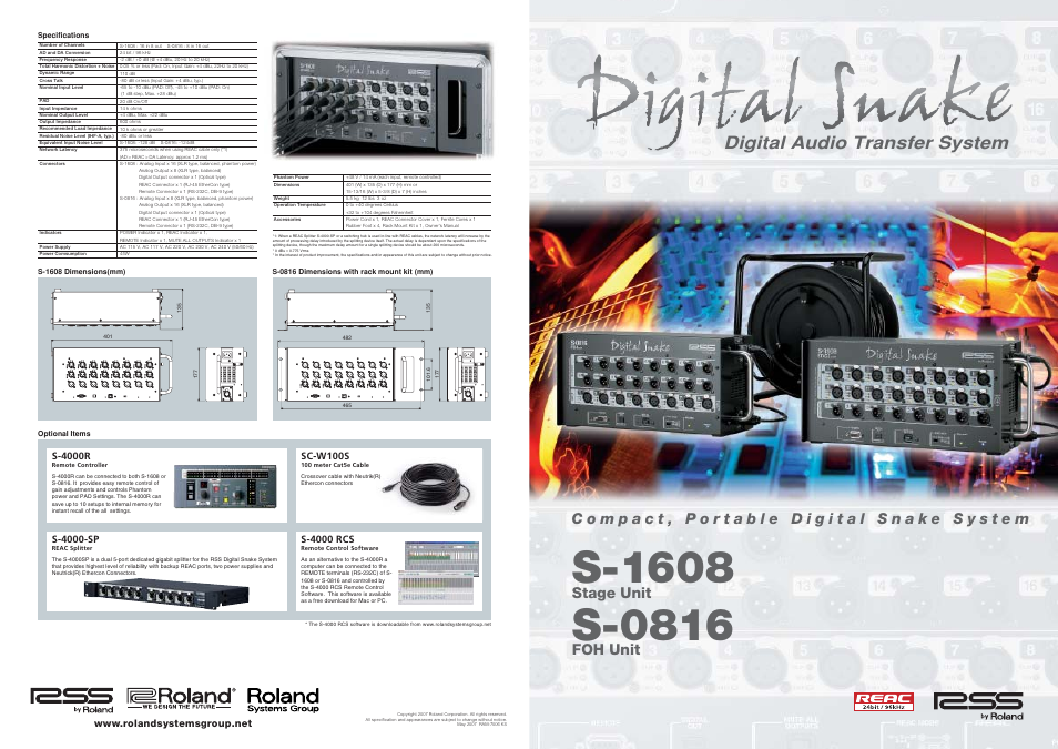 Roland S-0816 User Manual | 2 pages