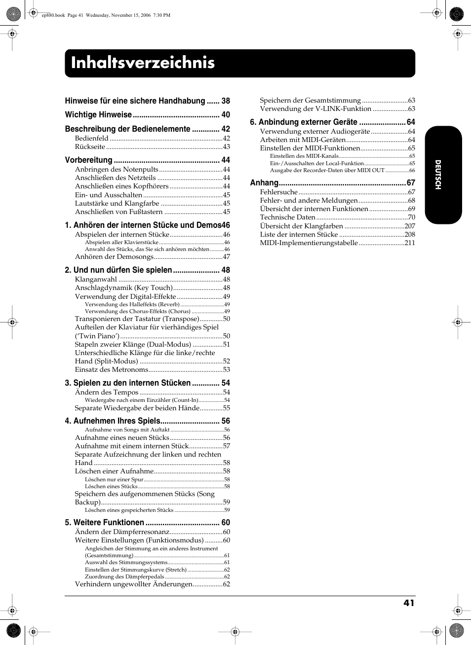 Roland EP-880 User Manual | Page 41 / 216