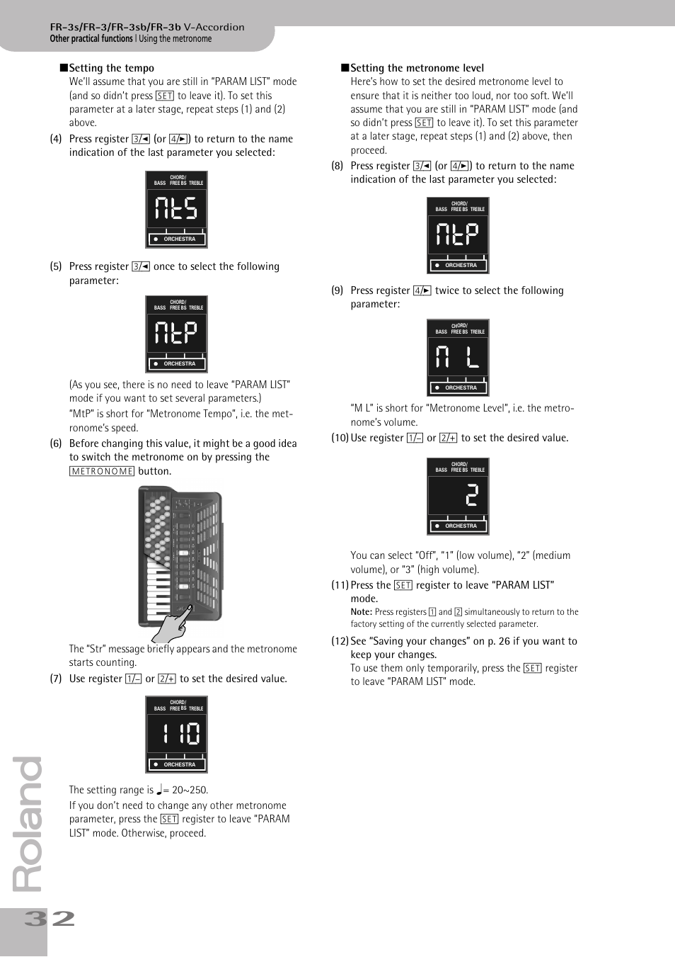 Roland FR-3sb User Manual | Page 32 / 66