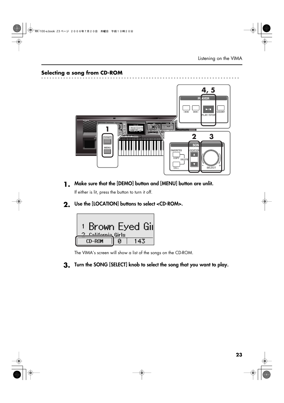 Roland VIMA RK-100 User Manual | Page 23 / 76