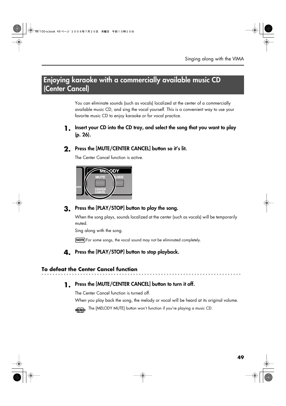 Roland VIMA RK-100 User Manual | Page 49 / 76