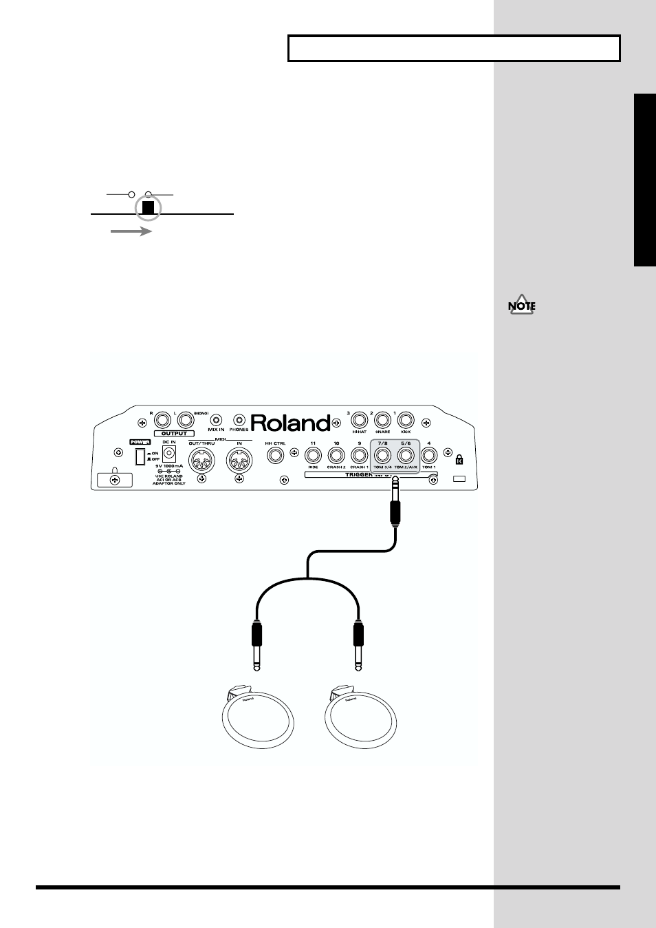 About polarity switch, Td-6 rear panel | Roland TD-6 User Manual | Page 21 / 160
