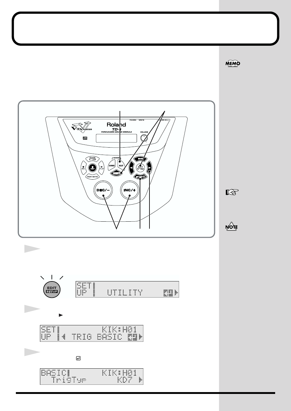Selecting the pad type | Roland TD-6 User Manual | Page 30 / 160