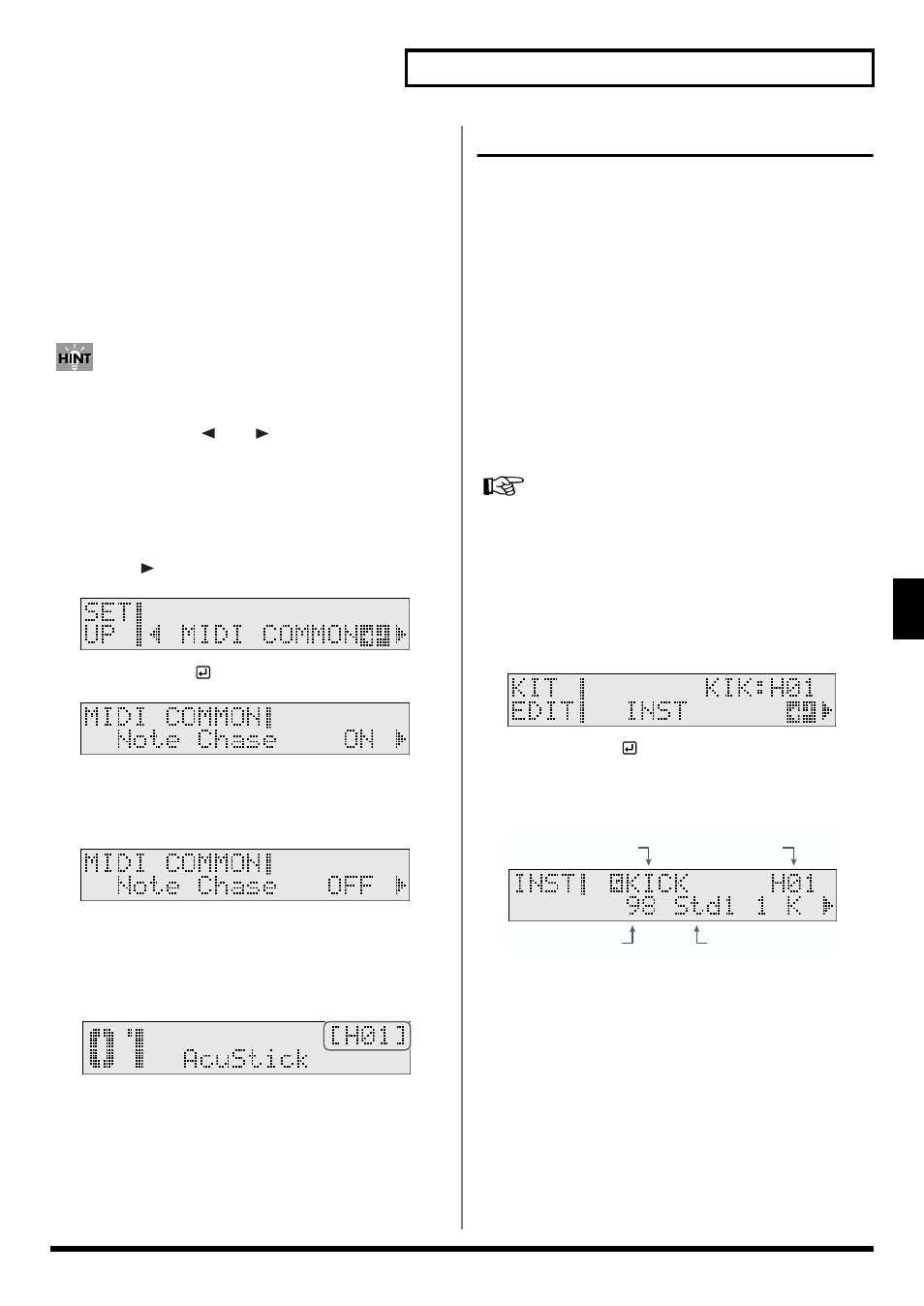 Choosing an instrument, About the instruments, Choosing from the group names (inst group) | And song categories (p. 59 | Roland TD-6 User Manual | Page 59 / 160