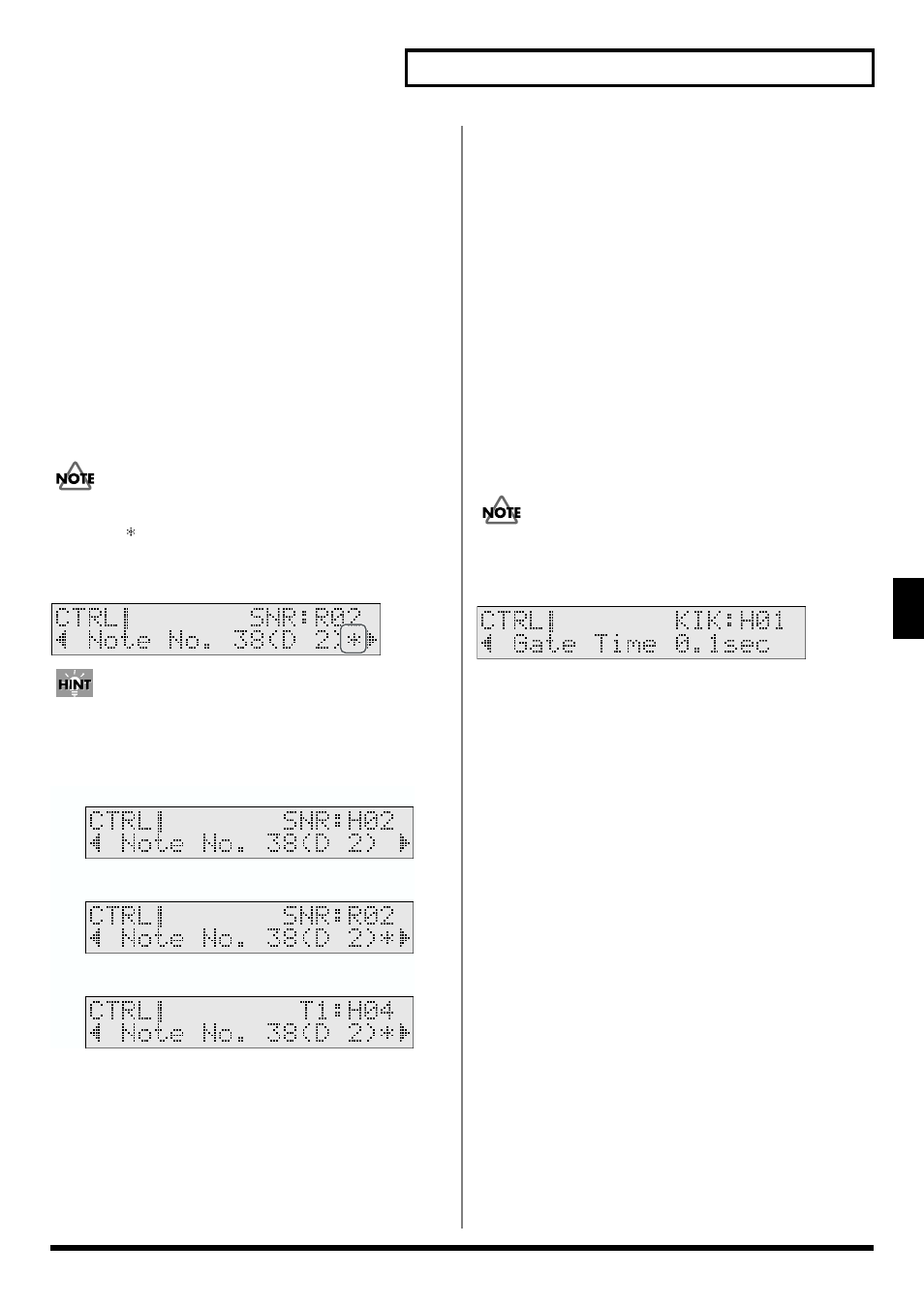 Midi gate time for each pad (gate time) | Roland TD-6 User Manual | Page 67 / 160