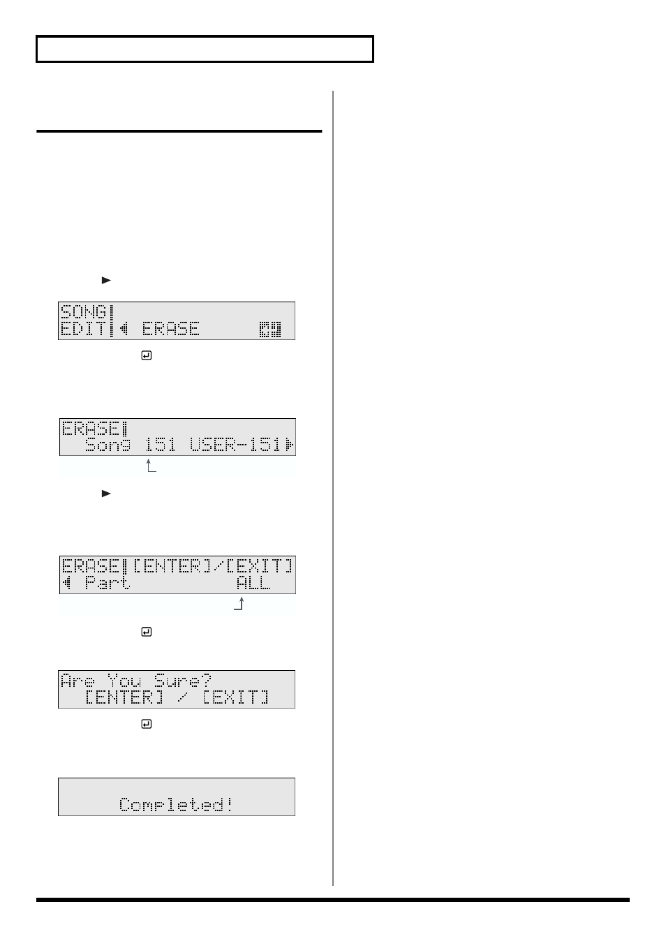 Erasing performance data in a song (erase) | Roland TD-6 User Manual | Page 92 / 160