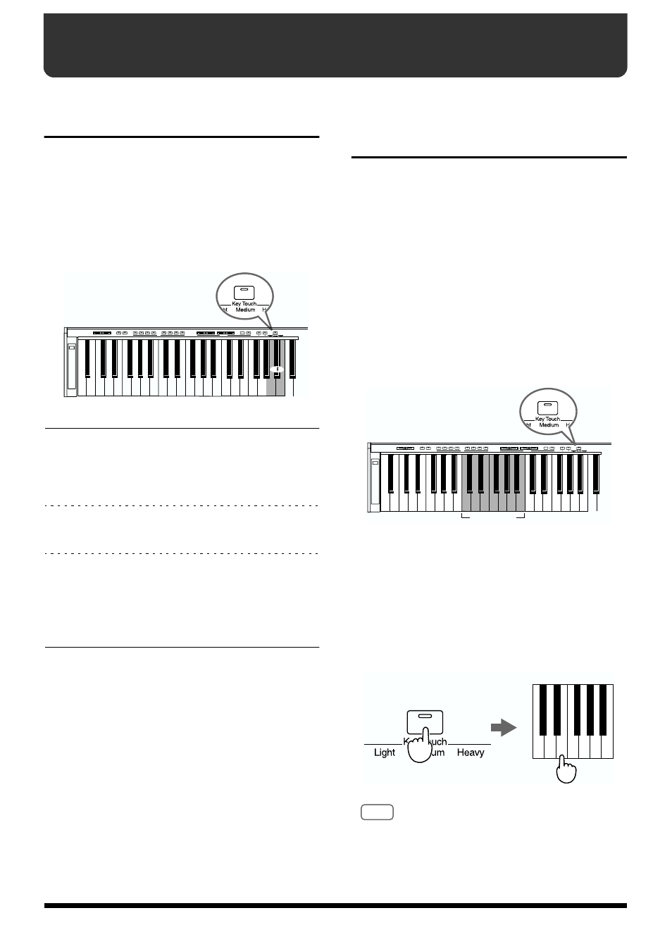 Convenient functions, Changing keyboard touch sensitivity | Roland HP 237R User Manual | Page 25 / 44