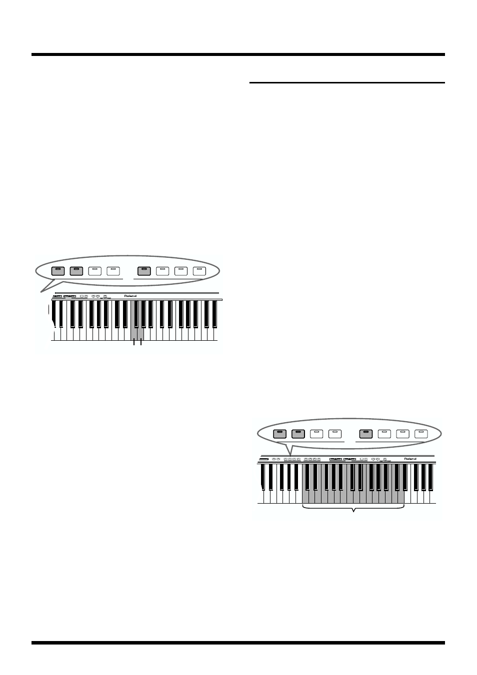 Receiving on all midi channels– omni on/off, Switching omni on/off, Set the midi channel | Connecting to midi devices | Roland HP 237R User Manual | Page 33 / 44