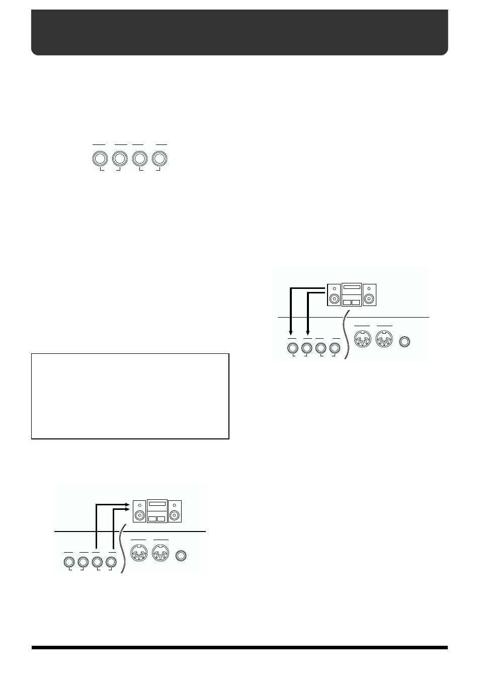 Connecting to audio equipment, Connectors, Making the connections | Roland HP 237R User Manual | Page 36 / 44