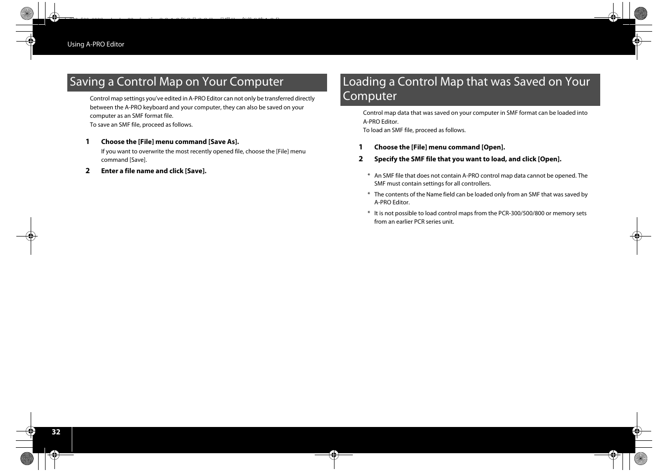 Saving a control map on your computer | Roland cakewalk A-800PRO User Manual | Page 32 / 92