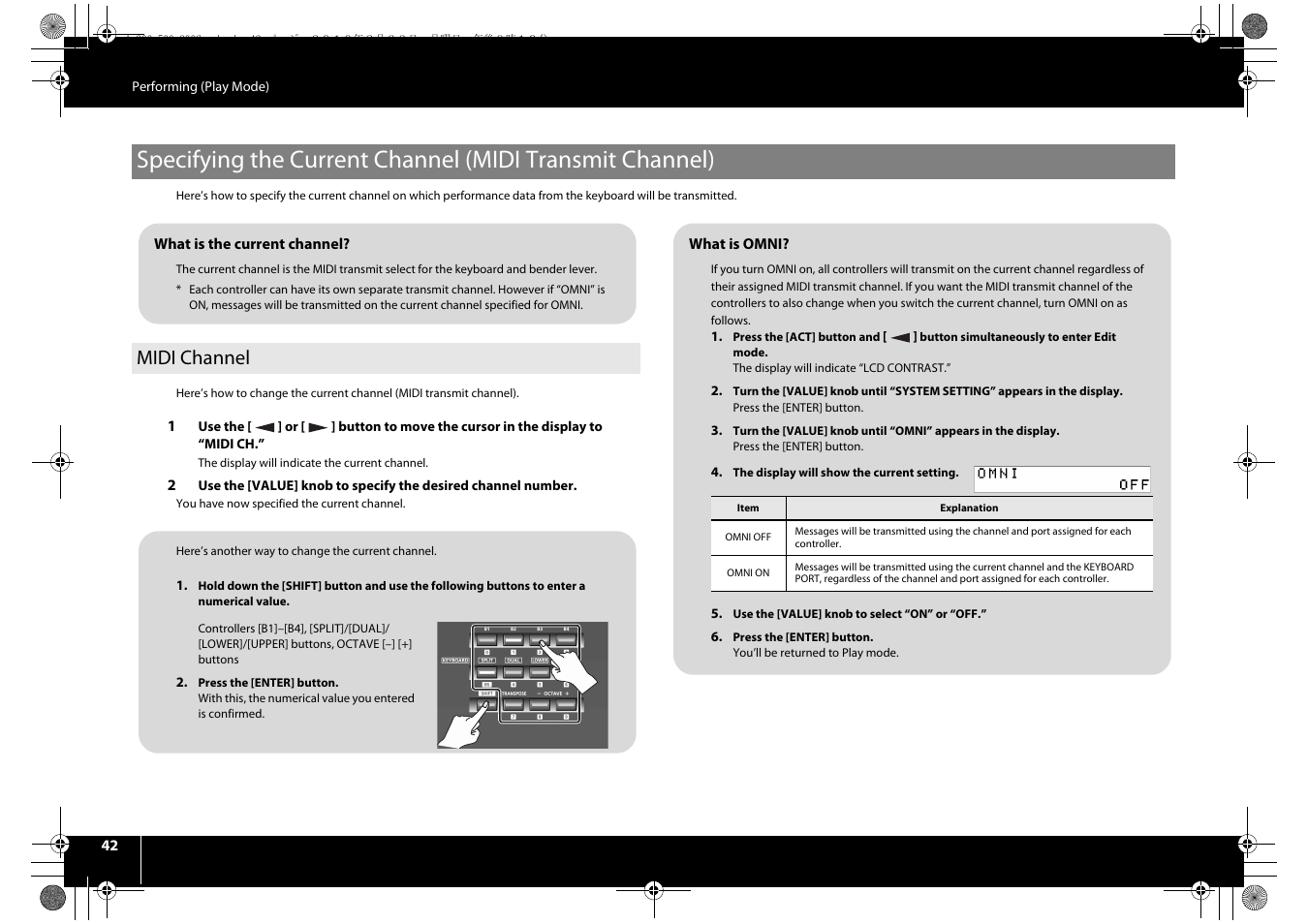 Midi channel, Mit (p. 42) | Roland cakewalk A-800PRO User Manual | Page 42 / 92