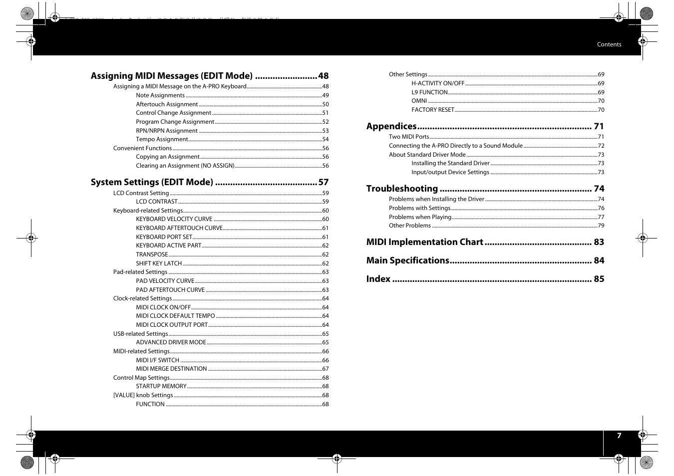 Roland cakewalk A-800PRO User Manual | Page 7 / 92