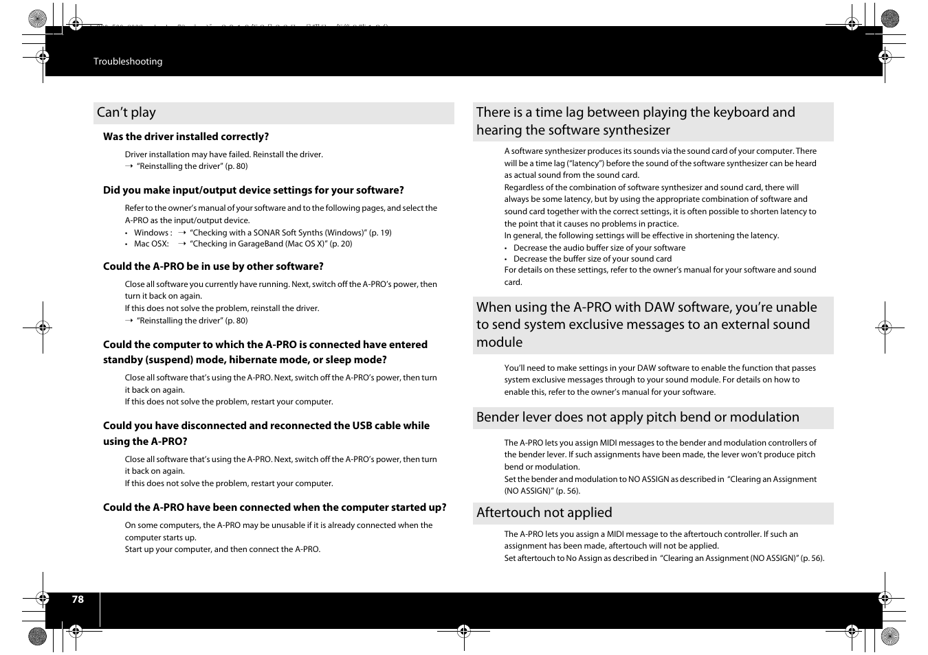 Roland cakewalk A-800PRO User Manual | Page 78 / 92