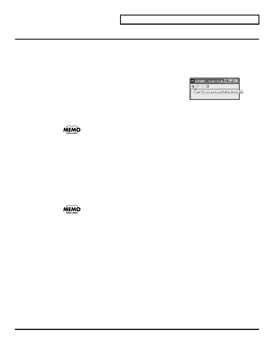 Using software synthesizers, Inserting a dxi | Roland Studio Package Pro User Manual | Page 33 / 36