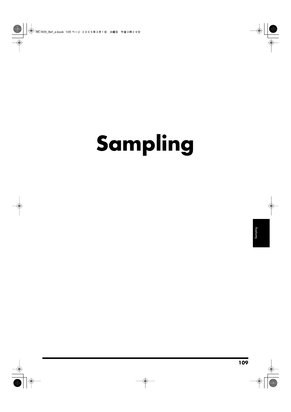 Sampling, Processes them (p. 109) | Roland MC-909 User Manual | Page 109 / 180