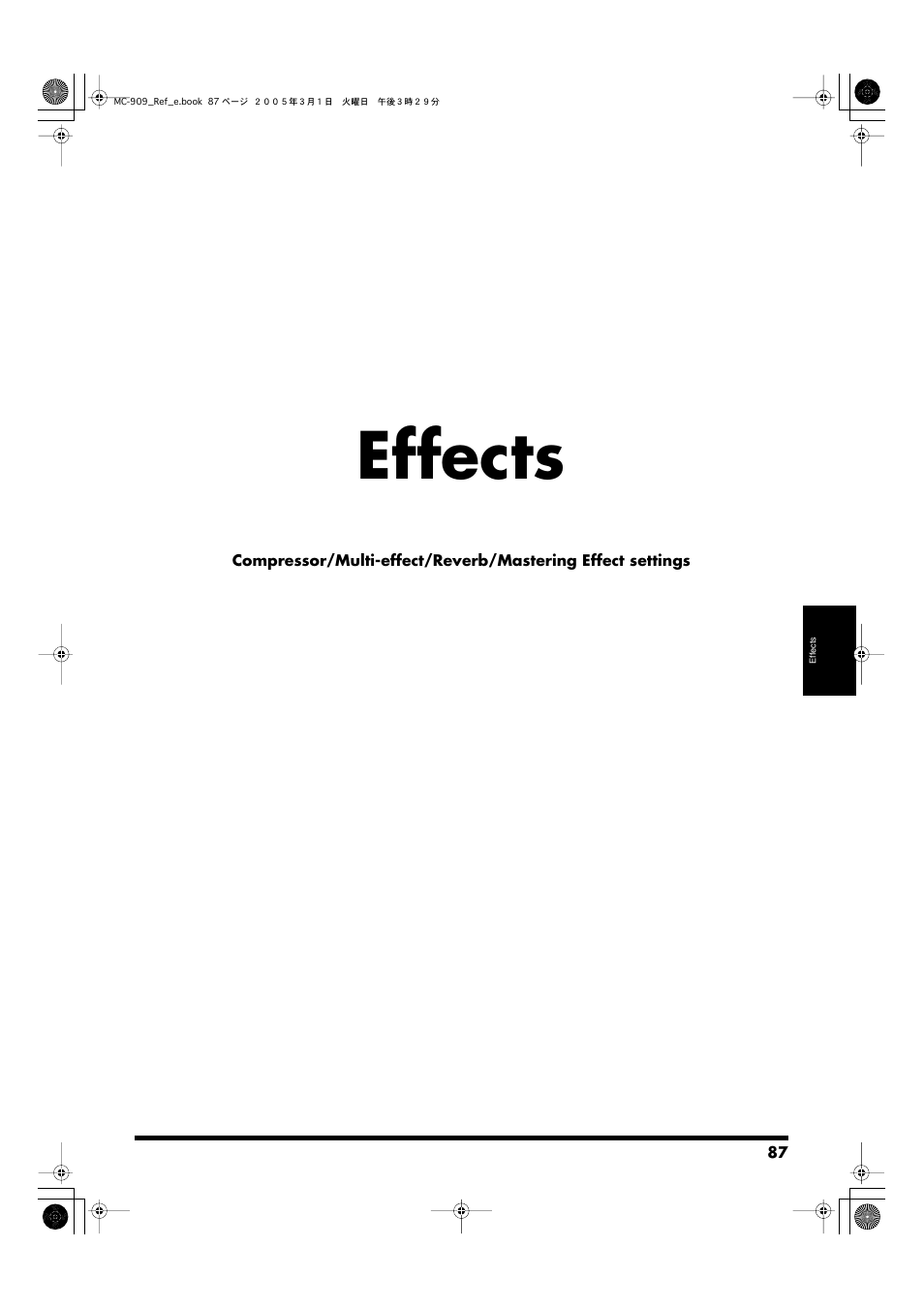 Effects | Roland MC-909 User Manual | Page 87 / 180