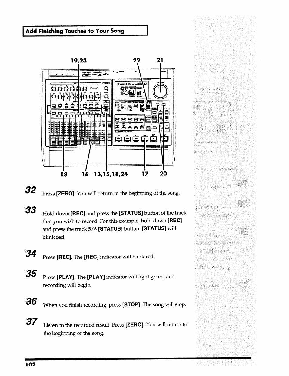 Roland 24 bit Digital Studio Workstation VS-890 User Manual | Page 102 / 148