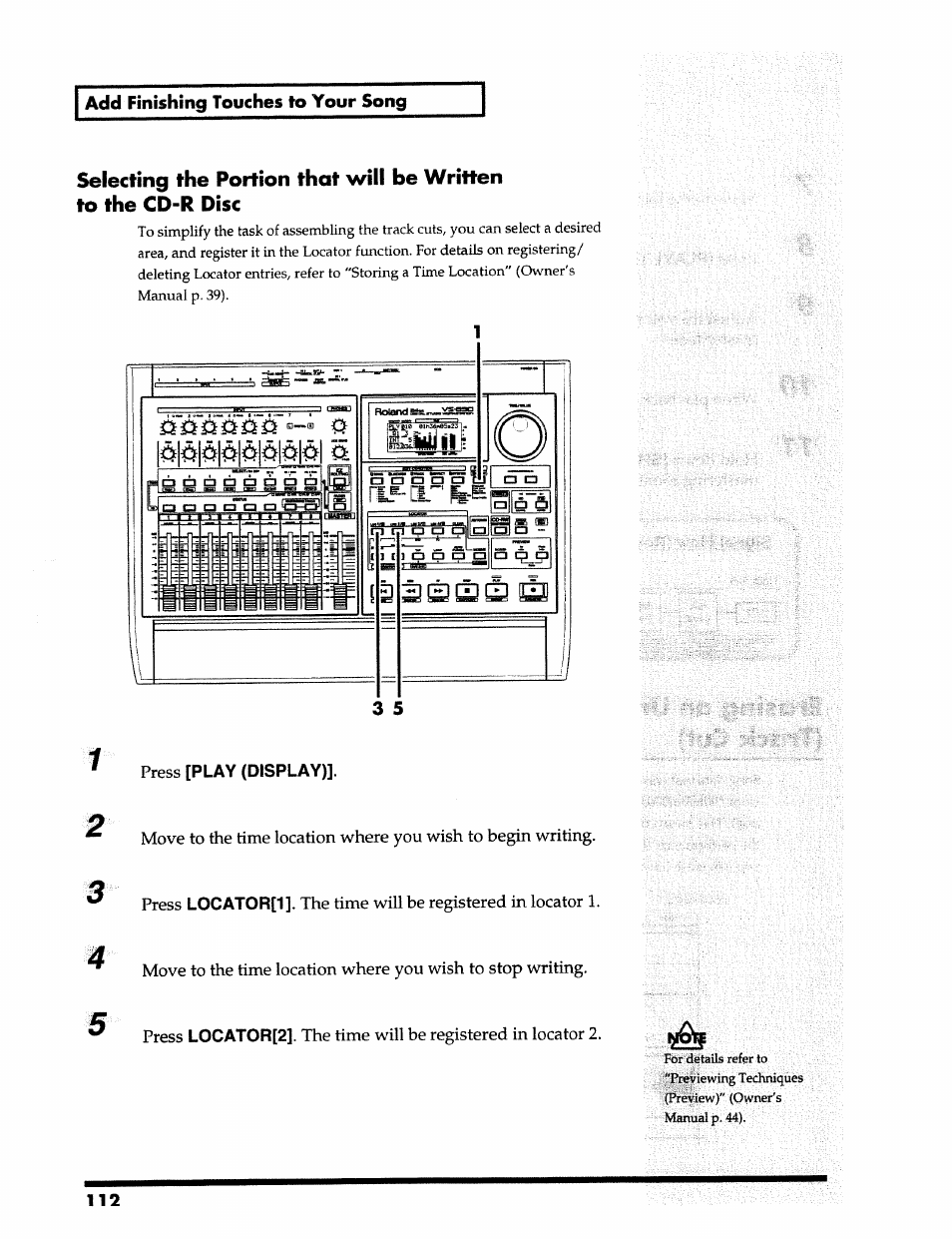 Roland 24 bit Digital Studio Workstation VS-890 User Manual | Page 112 / 148