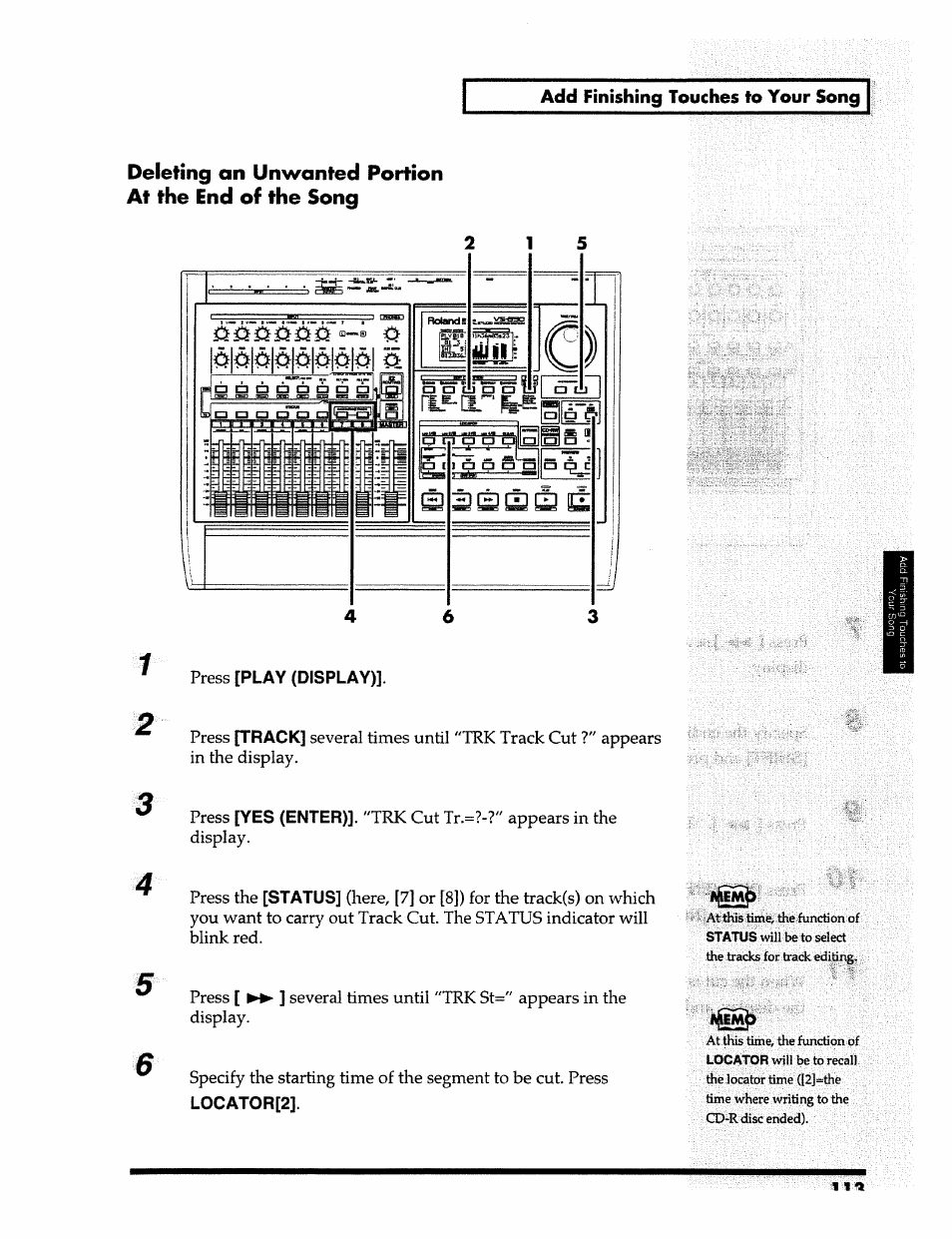 Add finishing touches to your song, Is'i itali iji|l | Roland 24 bit Digital Studio Workstation VS-890 User Manual | Page 113 / 148