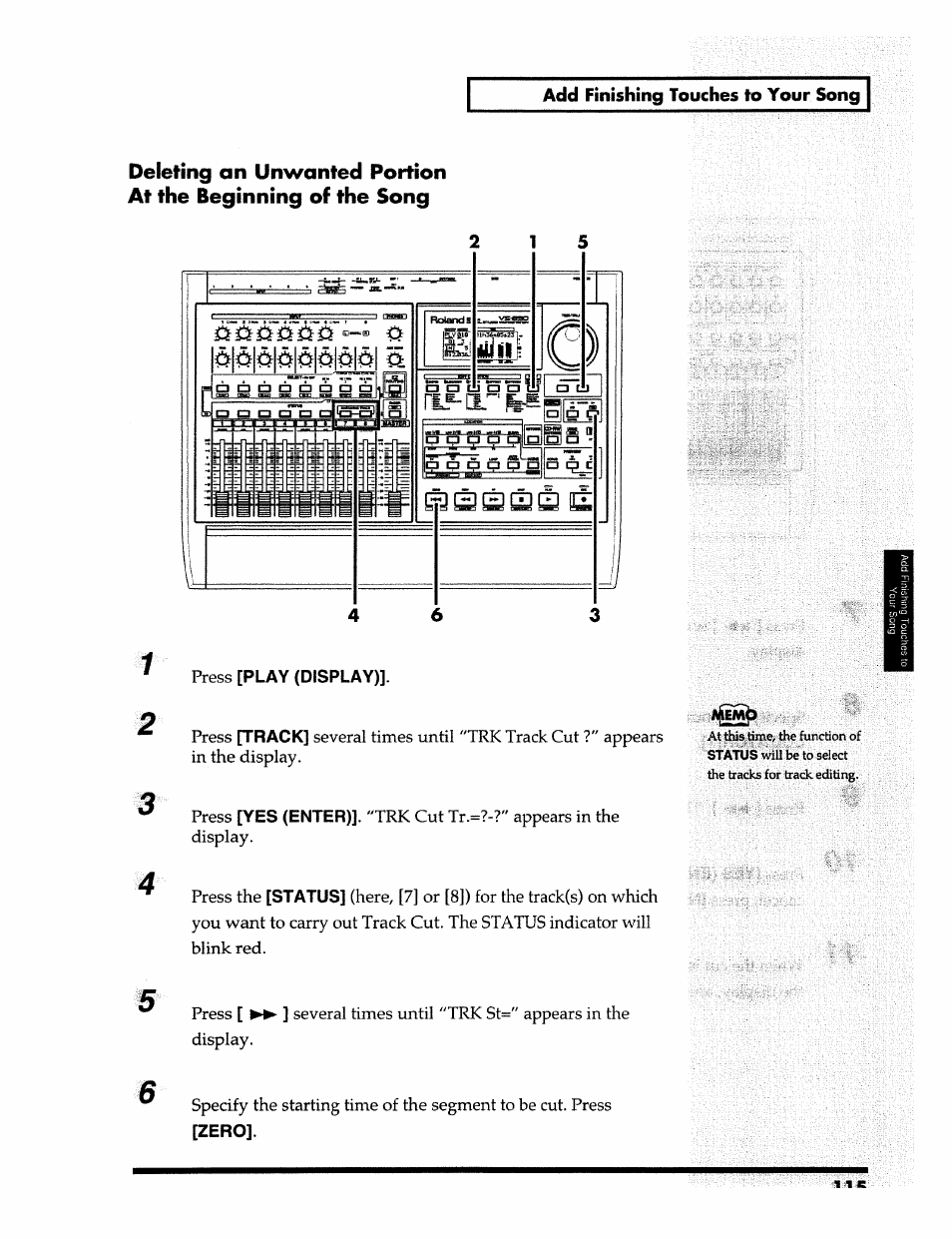 Roland 24 bit Digital Studio Workstation VS-890 User Manual | Page 115 / 148