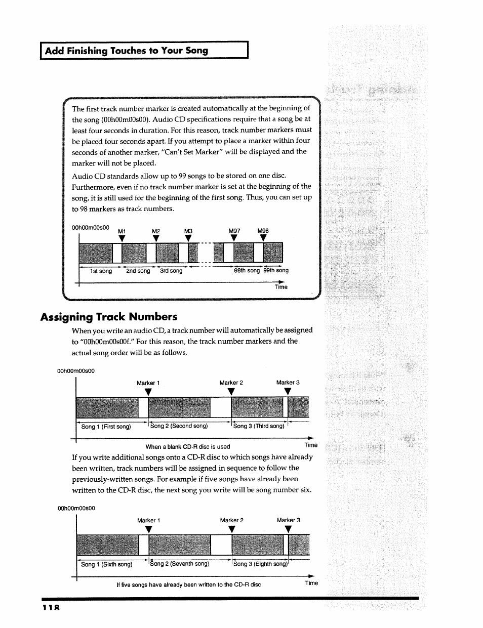 Assigning track numbers, Add finishing touches to your song, M1 t | Roland 24 bit Digital Studio Workstation VS-890 User Manual | Page 118 / 148