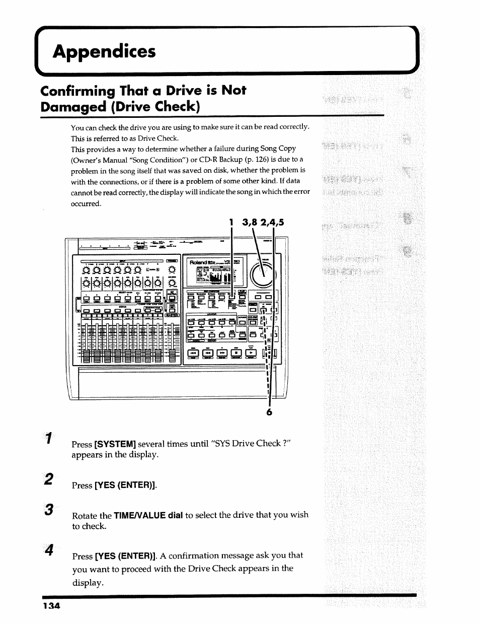 Appendices | Roland 24 bit Digital Studio Workstation VS-890 User Manual | Page 134 / 148