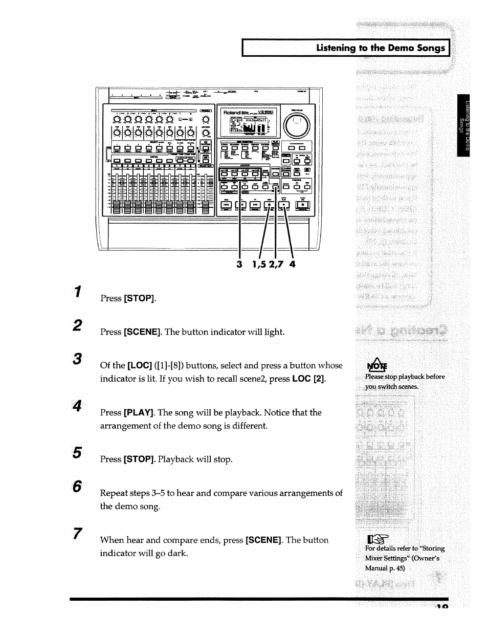 Roland 24 bit Digital Studio Workstation VS-890 User Manual | Page 19 / 148