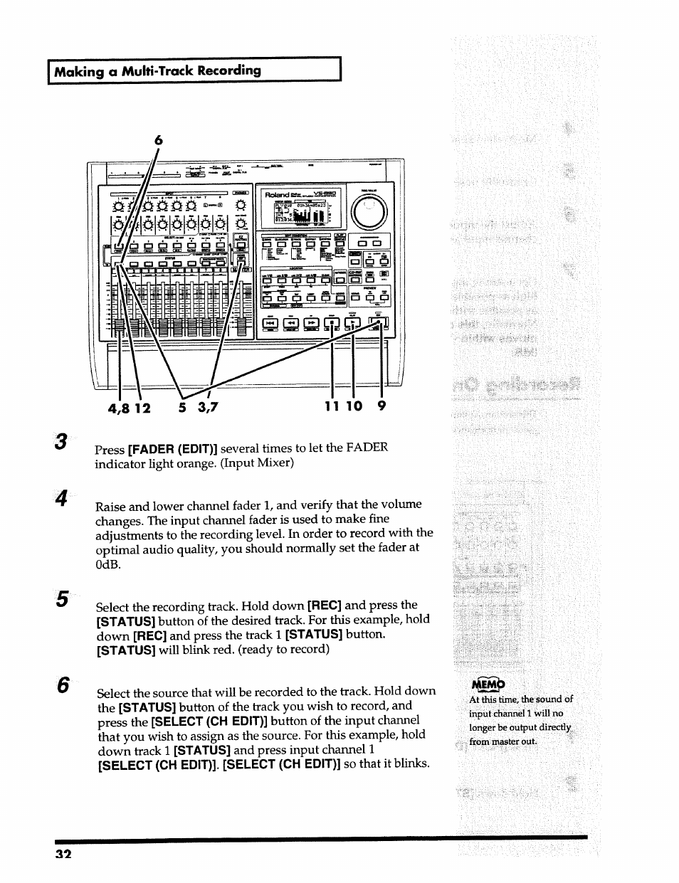 Roland 24 bit Digital Studio Workstation VS-890 User Manual | Page 32 / 148