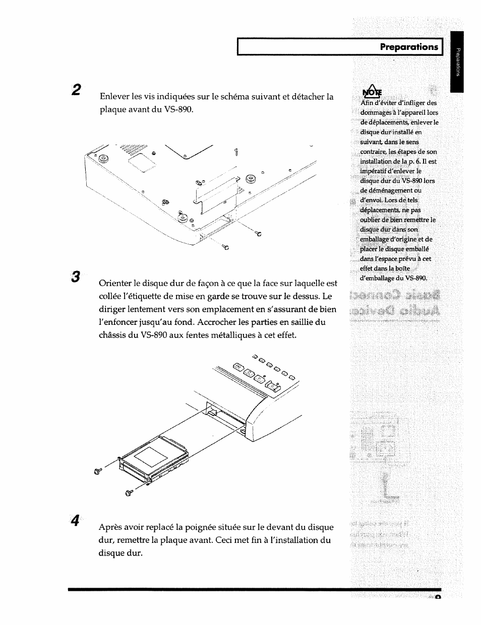 Preparations | Roland 24 bit Digital Studio Workstation VS-890 User Manual | Page 9 / 148