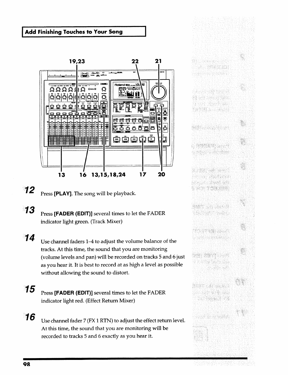 Roland 24 bit Digital Studio Workstation VS-890 User Manual | Page 98 / 148