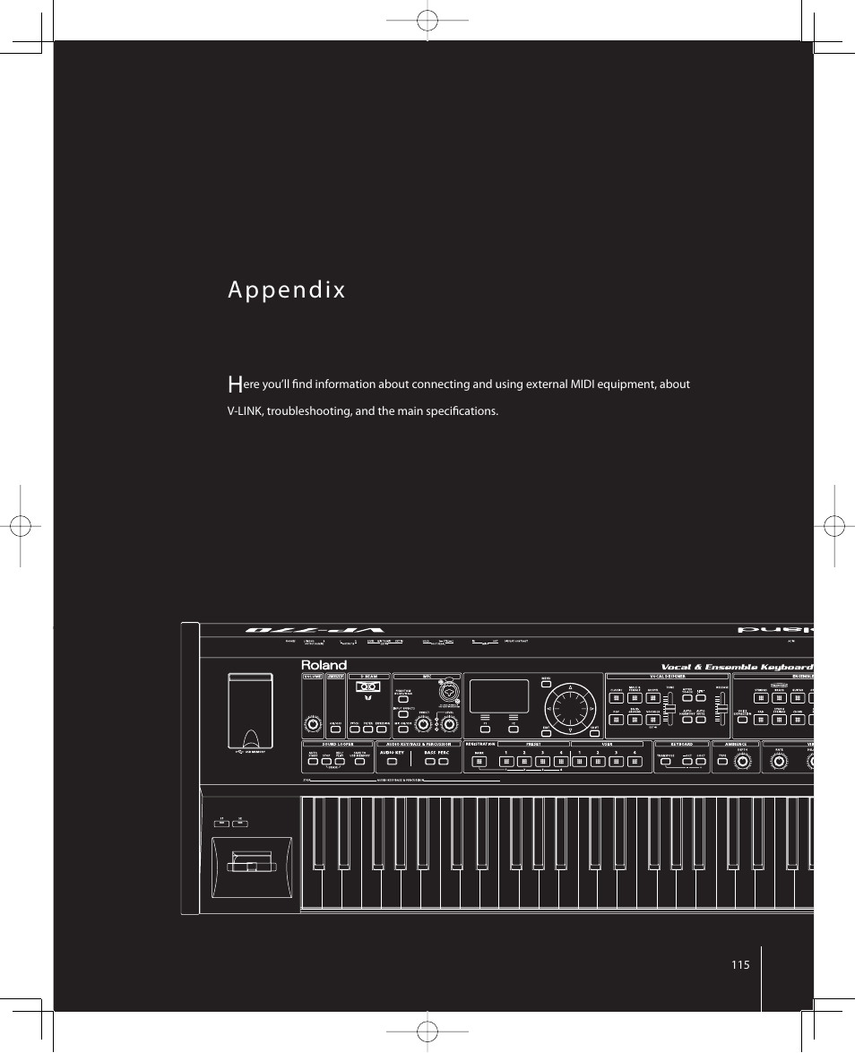 Roland VP-770 User Manual | Page 115 / 128