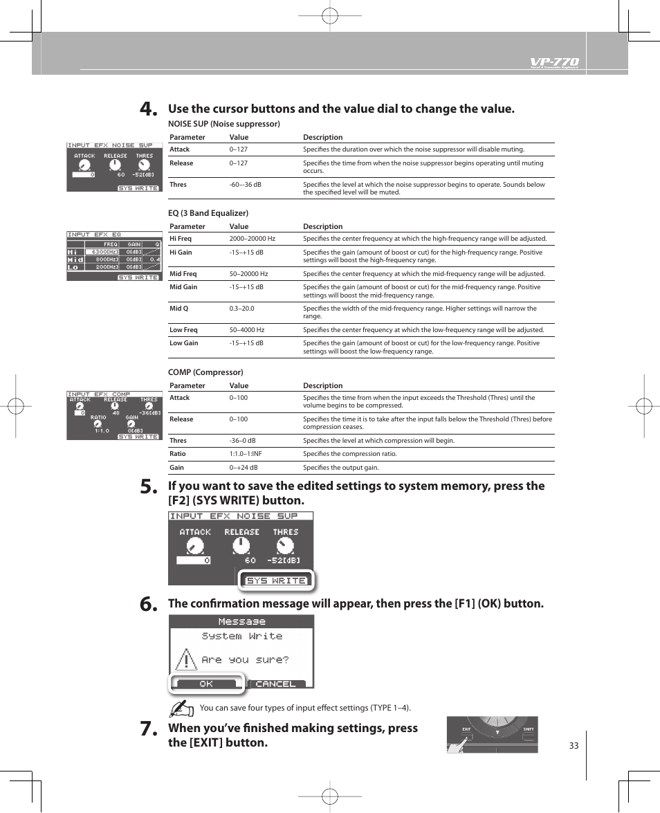 Roland VP-770 User Manual | Page 33 / 128
