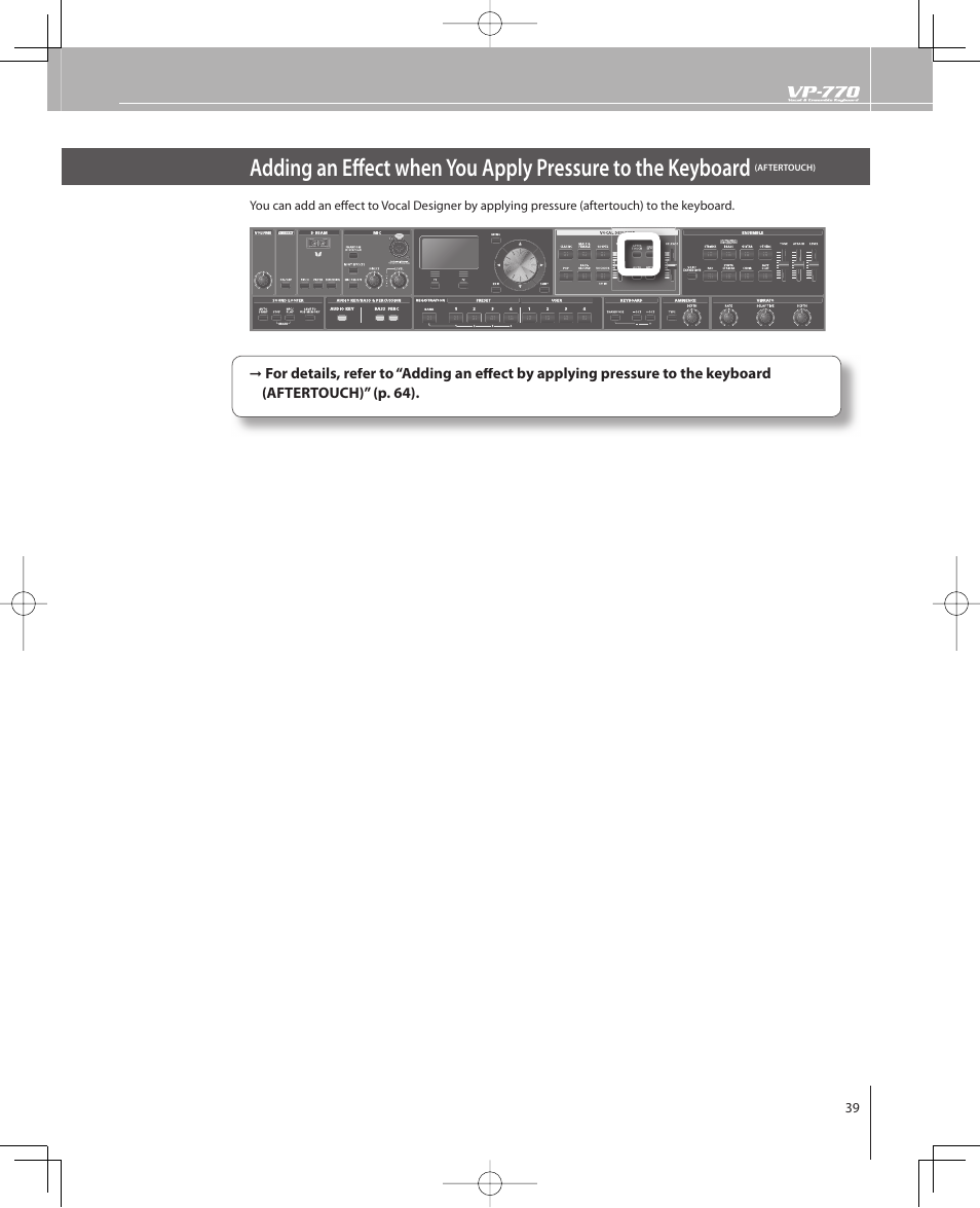Roland VP-770 User Manual | Page 39 / 128