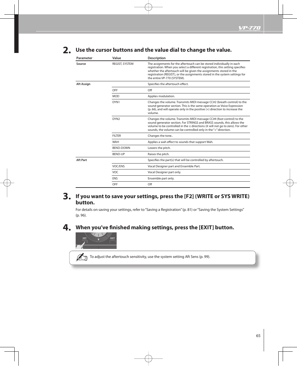 Roland VP-770 User Manual | Page 65 / 128