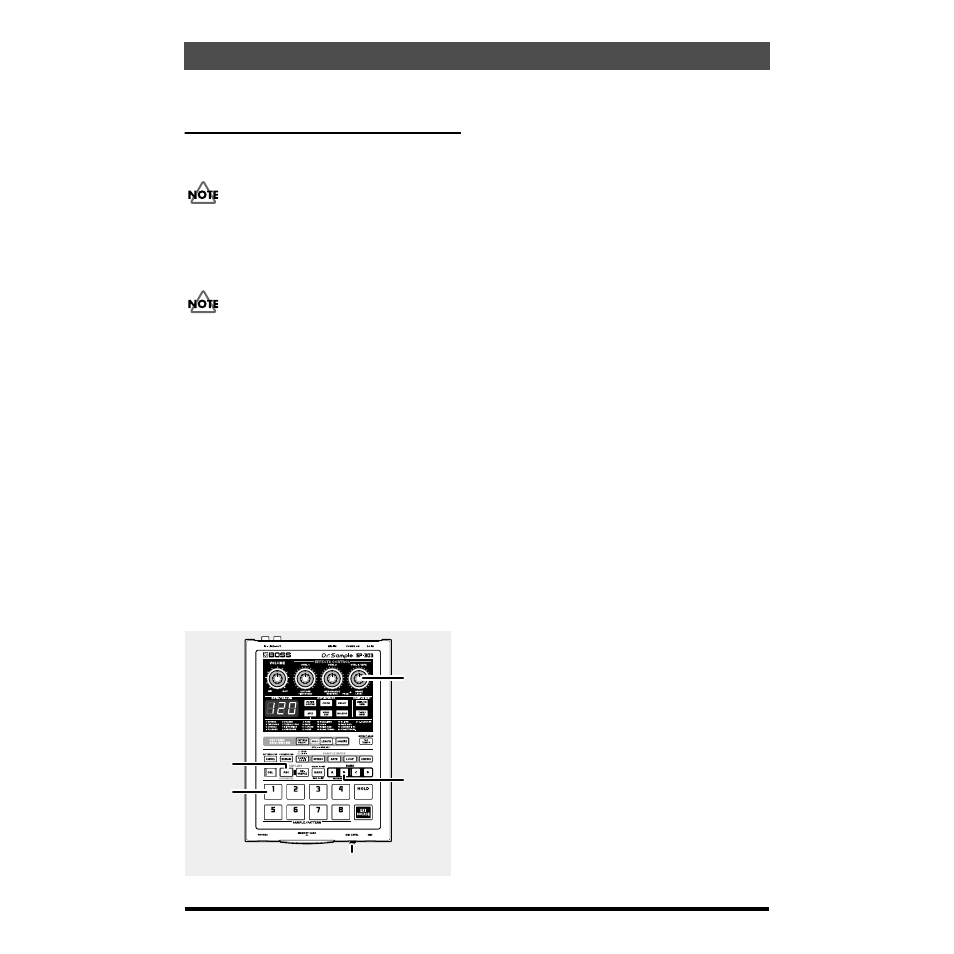 Sampling your own sounds, Lifting the sp-303’s memory protection | Roland SP-303 User Manual | Page 16 / 77