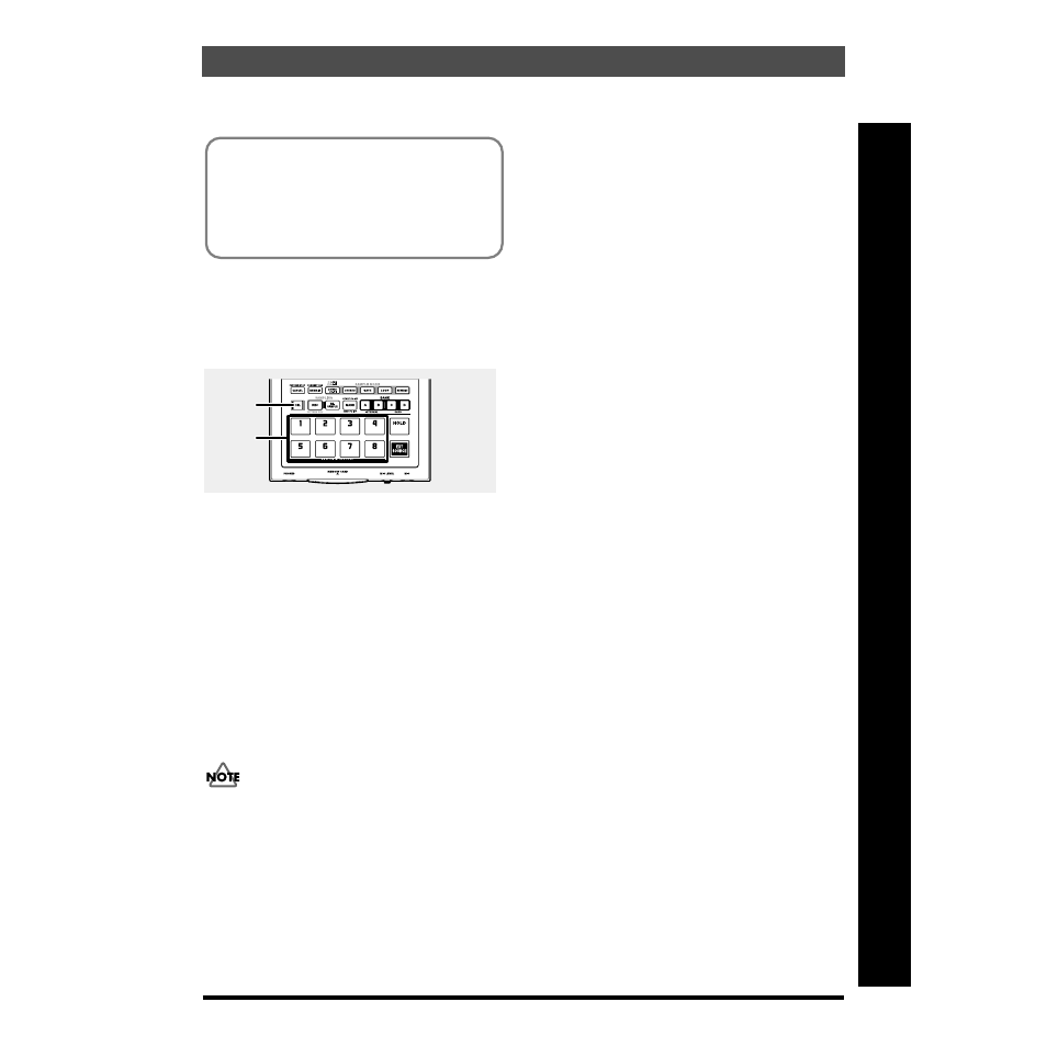 If you don’t like the sampled sound, Quick start if you don’t like the sampled sound, A,c b | Roland SP-303 User Manual | Page 17 / 77