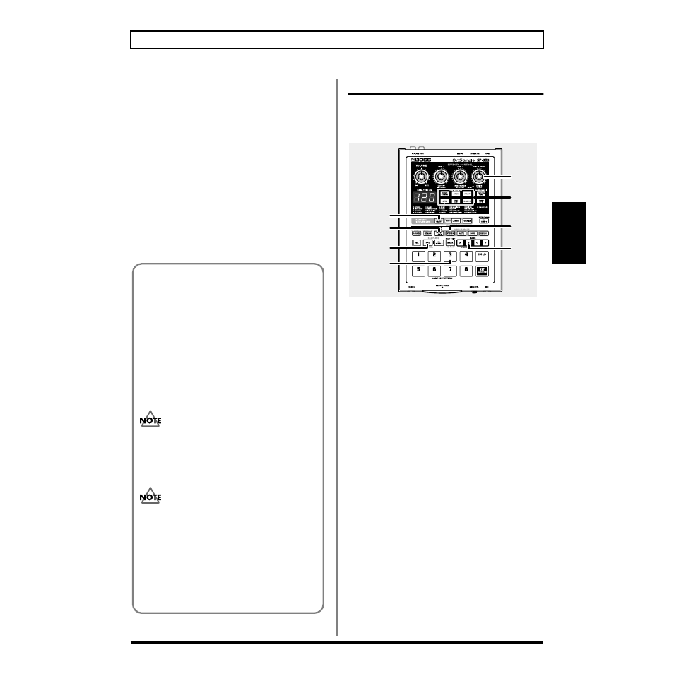 Sampling from a cd or md, Chapter 3 | Roland SP-303 User Manual | Page 30 / 77