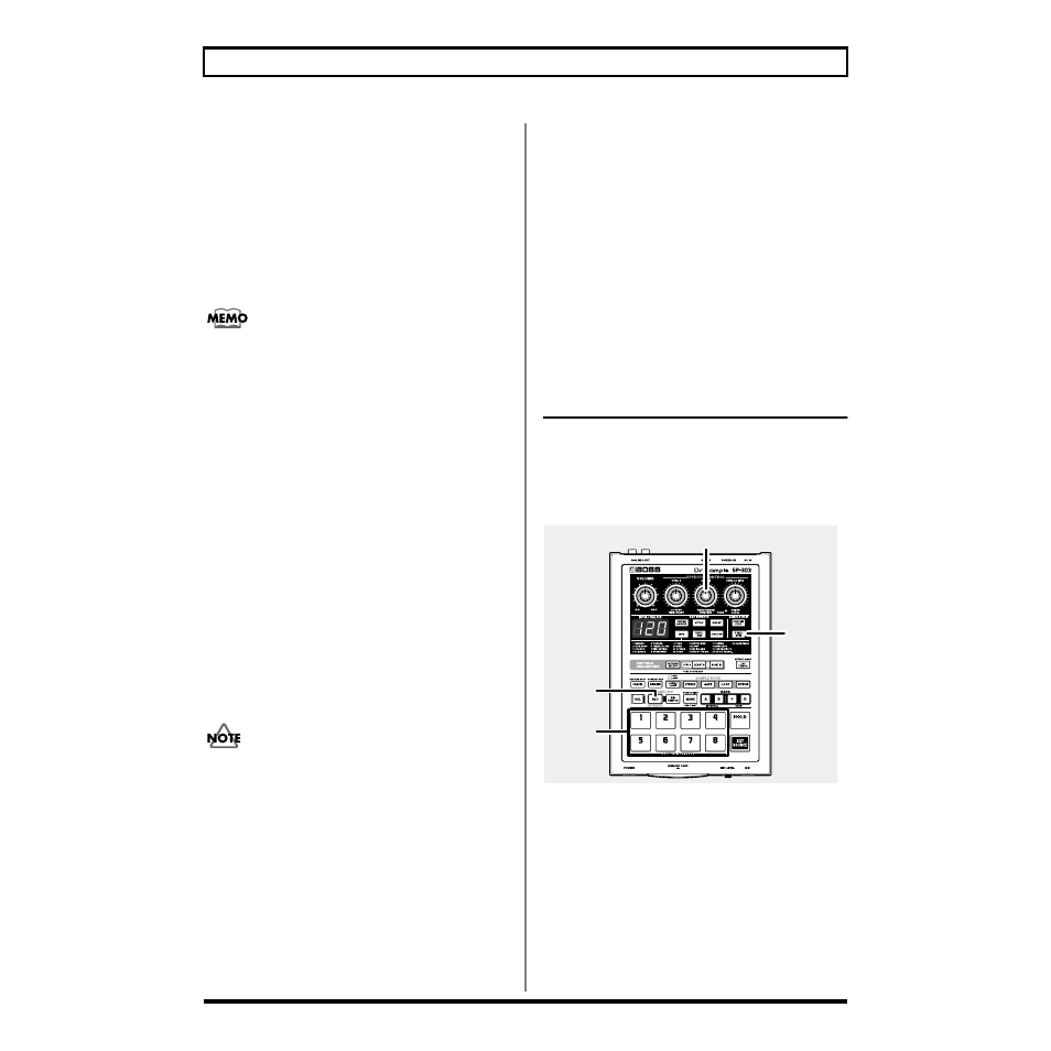 Sampling with the tempo specified beforehand | Roland SP-303 User Manual | Page 31 / 77