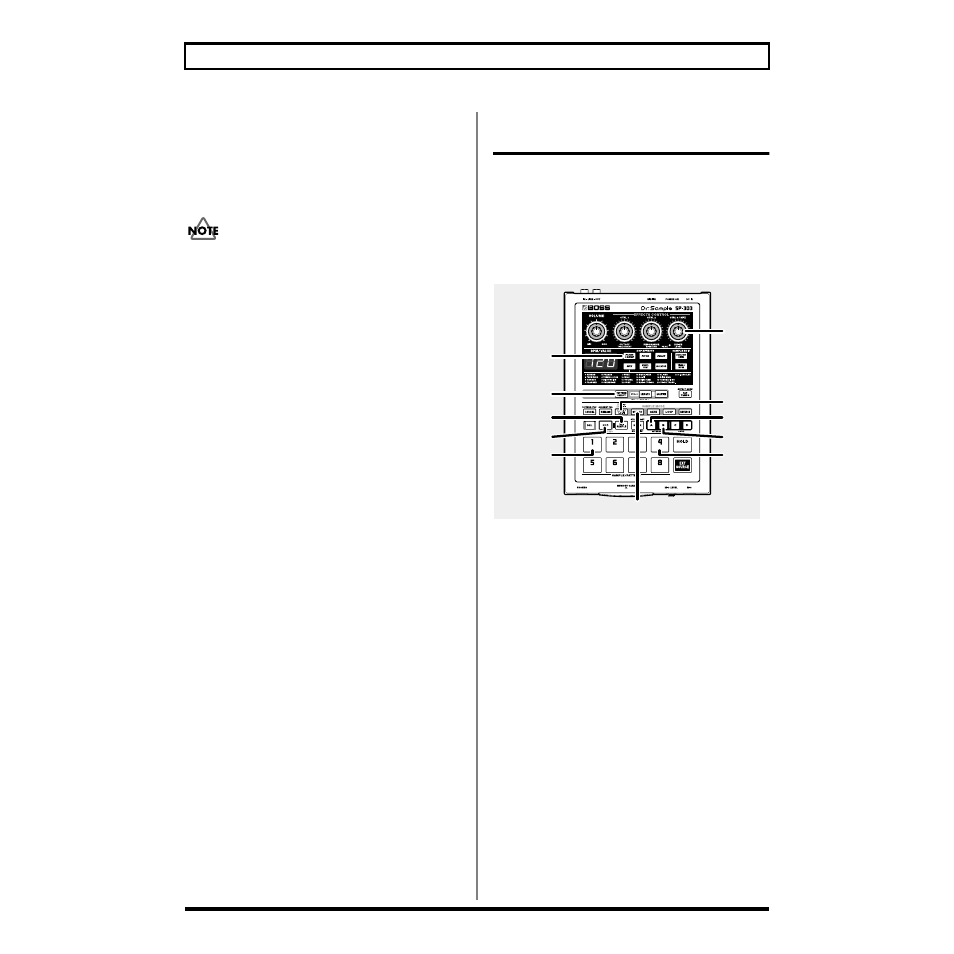 Making samples with effects added (resampling), To stop auto sampling | Roland SP-303 User Manual | Page 33 / 77