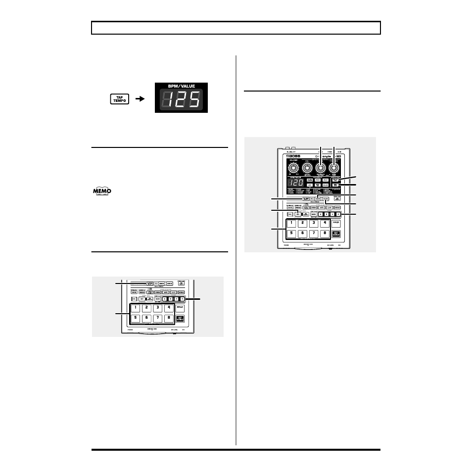 Stopping patterns, Switching patterns while playback is in progress, Recording the pattern | Roland SP-303 User Manual | Page 45 / 77